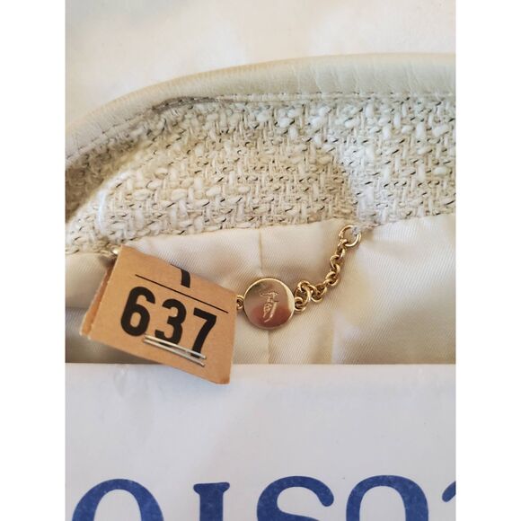 Trussardi Jeans Cotton Blend and Leather Tweed Dress and Jacket, Size 42 (M) - Picture 6 of 12